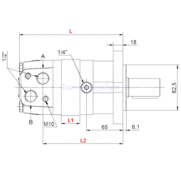 Moteur hydraulique OMS 315 cm3 arbre de 32 mm – Image 3