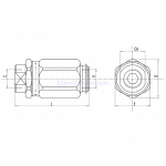 Régulateur de débit unidirectionnel 3/8 BSP 300 Bars – Image 3