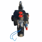 Distributeur 1 fonction électrique double effet 12-24V 80L-min vue du dessus.