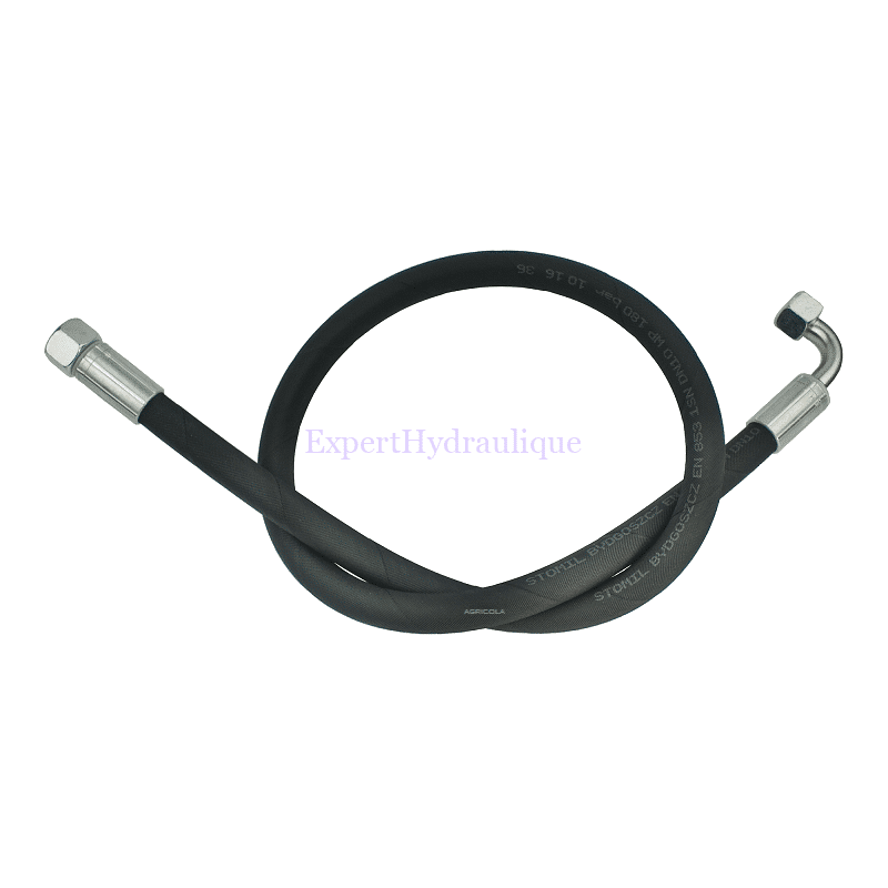 Flexible Droit F coudé F Flexible hydraulique avec un raccord Droit Femelle et un raccord coudé Femelle