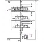 Scheam hydraulique distributeur 1 SE 1 DE 1 DE flottante