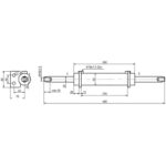 Vérin hydraulique de direction à double tige de 28mm – Image 3