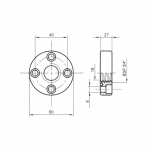 Dimensions bride 4040A034