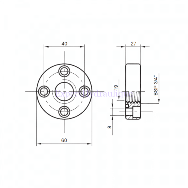 Dimensions bride 4040A034