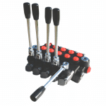 Distributeur hydraulique 5 fonctions doubles effets 40L 5 doubles effet vue de droite.