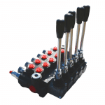 Distributeur hydraulique 5 fonctions doubles effets 40L 5 doubles effet vue de gauche.