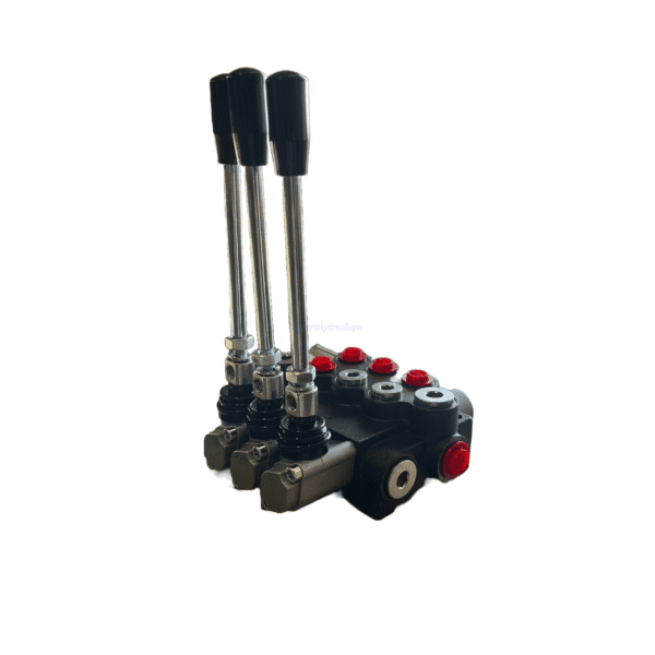 Distributeur hydraulique monobloc 1DE 2SE 40 litres Distributeur hydraulique monobloc 1DE 2SE 40 litres – Image 1