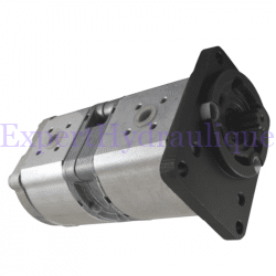 Pompe hydraulique double 14+14cc arbre cannelé 9 dents