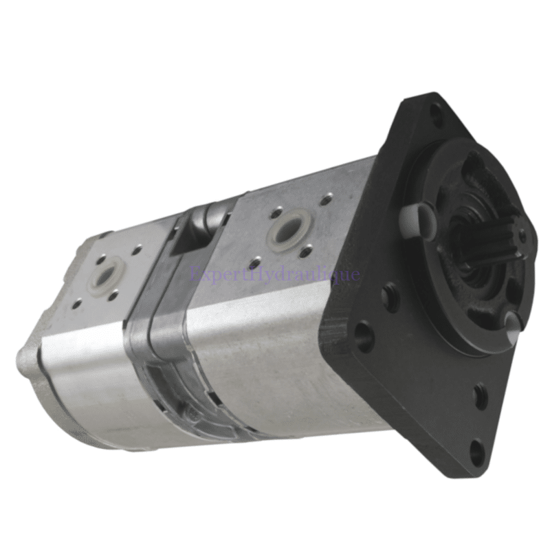 Pompe hydraulique double 14 14 arbre cannelé 9 dents Pompe hydraulique double 14+14cc arbre cannelé 9 dents