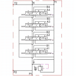 Schéma distributeur 4 double effet position flottante d1d1d1d1