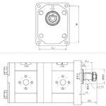 Schéma hydraulique générique de la pompe double italienne.