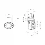 Schéma 1 du réducteur pour moteur hydraulique.