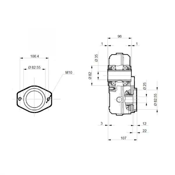 Schéma 1 du réducteur pour moteur hydraulique.