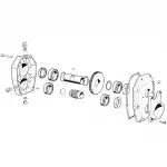 Schéma éclaté du réducteur hydraulique pour moteur.