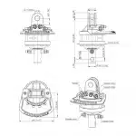 Schéma détaillés du rotator Baltrotors 1 tonne.