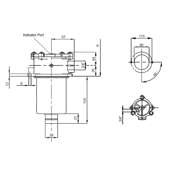 Filtre retour 55 l/min - 3/4BSP - 10 µm – Image 3