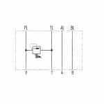 Schéma Hydraulique embase CETOP 5 avec limiteur de pression