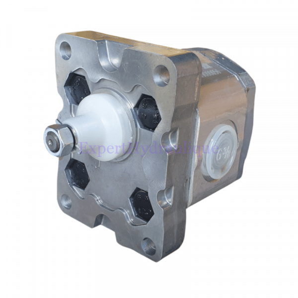 Pompe hydraulique taraudée Gr1 fixation 4 trous arbre conique 1-8 vue de gauche.