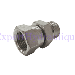 Raccord droit égal BSP mâle - femelle tournant.