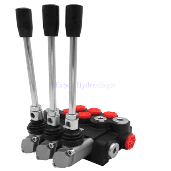 DM040A1A1B1 Distributeur trois fonctions : deux double effet et une simple effet.