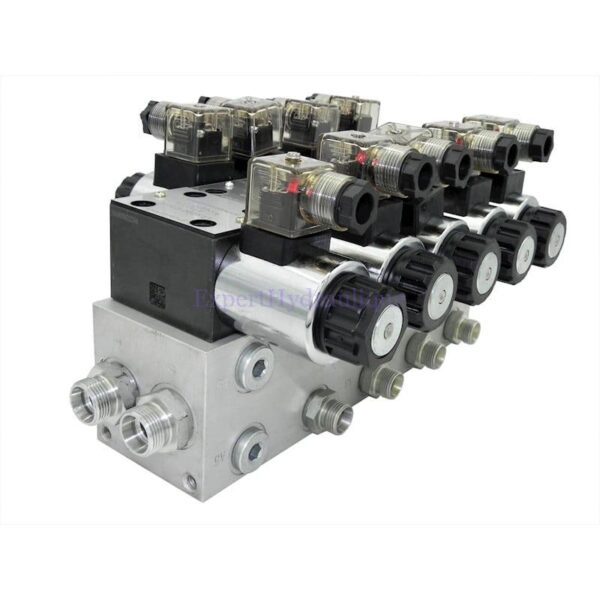 Distributeur hydraulique électrique 50L 4 fonctions + limiteur – Image 1