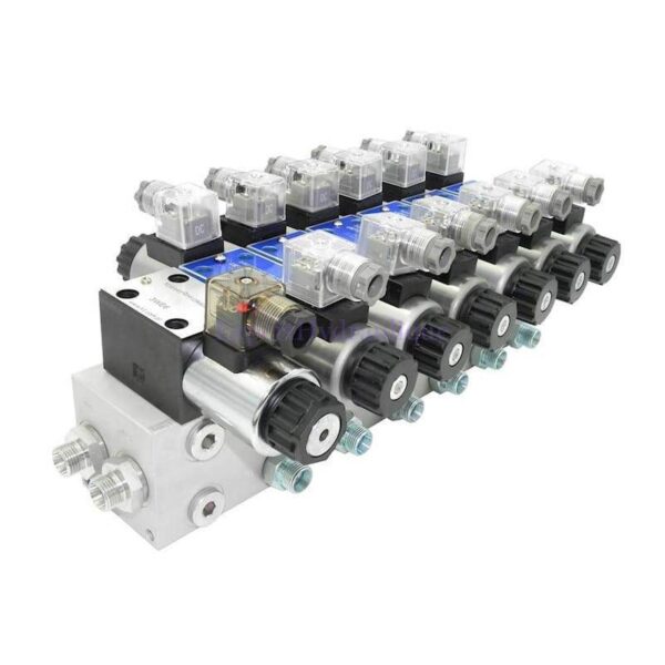 Distributeur CETOP 6 Distributeur hydraulique électrique 50L 6 fonctions + limiteur – Image 1
