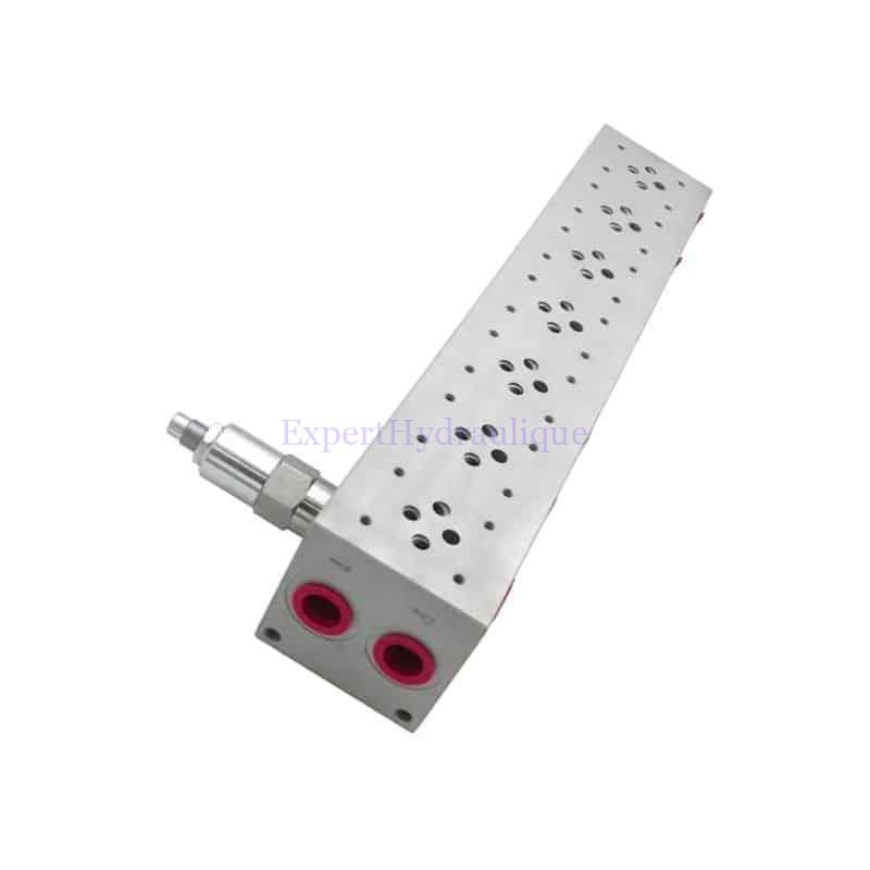 Embase 7 postes Embase 7 postes Cetop 5 distributeur hydraulique avec limiteur – Image 1