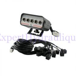 Boitier de commande électrique 5 fonctions avec câblage BY PASS notamment utilisé pour les commandes CETOP3 ou CETOP 5