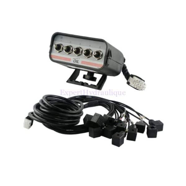 CDECETOP5FC Boitier de commande électrique 5 fonctions avec câblage BY PASS notamment utilisé pour les commandes CETOP3 ou CETOP 5