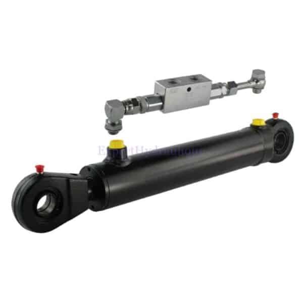 VD2850XXXRCLAP Vérin hydraulique double effet avec kit clapet double piloté tuyauté en rigide