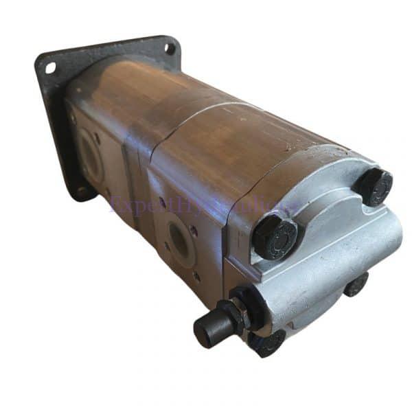 Pompe hydraulique double 47456762 et 0517765018 pour tracteur New Holland CNH vue arrière