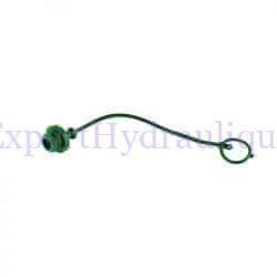 Protection pour coupleur femelle ISO-A 1/2 de couleur vert.