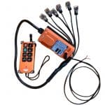 Radio commande 6 voies pour alimenter 3 fonctions doubles effets. Avec faisceau câblé sur prise Irschman