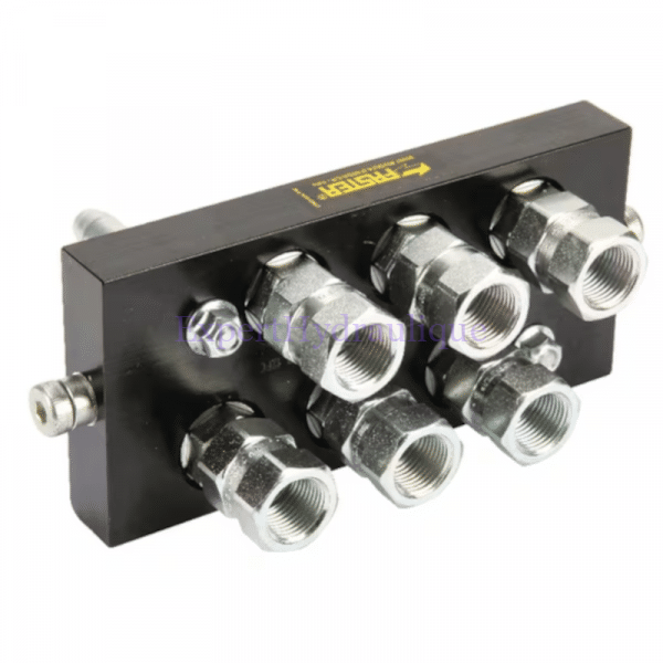 Multicoupleur à 6 voies femelle mobile 3/8" - 1/2 BSP de la marque Faster.