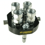 Multicoupleur mobile à 4 voies 3/8 et implantation 1/2"BSP de la marque Faster.