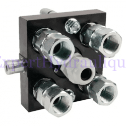 Multicoupleur mobile électrique à 4 voies 3/8 et implantation 1/2"BSP de la marque Faster.