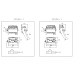 Schéma Multicoupleur fixe électrique à 4 voies 2PS06-x de la marque Faster.