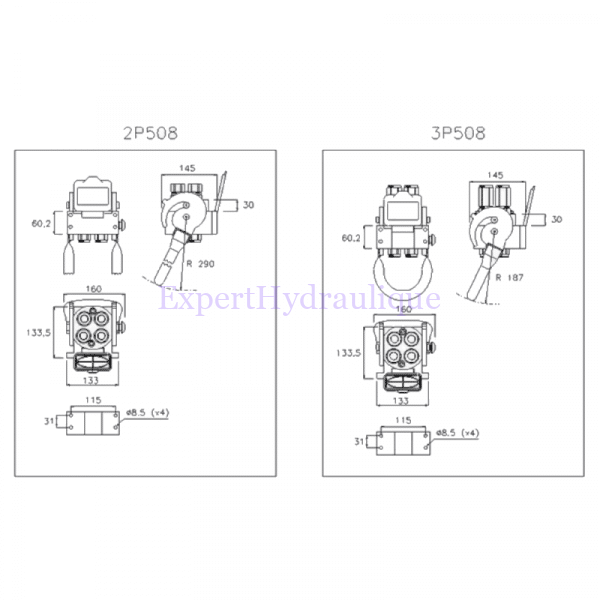 Multicoupleur fixe 4 voies 1/2 - 1/2BSP - 2P508412GFC – Image 2