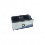 Colliers de serrage 2 tuyaux hydraulique vue de face.