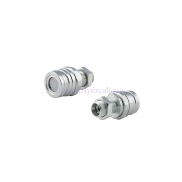 Coupleur hydraulique push pull mâle pour frein de remorque.