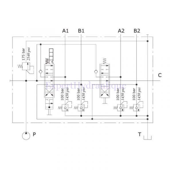 Distributeur Centre à Suivre 2 fonctions 80L SDM-122/2 chargeur schema