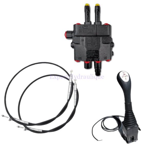 Kit chargeur centre à suivre 80L 1 double effet + 1 double effet flottante de référence SDM-122/2 avec deux câbles et un joystick Kit chargeur en centre à suivre 80L 1 double effet avec 1 double effet flottante de référence SDM-122/2 avec deux câbles et un joystick.