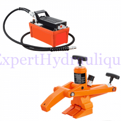 Kit détalonneur de pneu hydraulique 700 bars max avec une pompe à pied hydraulique 1,6L 700 bar max.