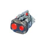 Pompe à pistons de remplacement avec pour référence : LA10V045DFR/52R vu de dos