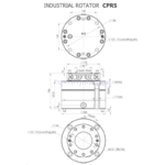 Schéma du Rotator hydraulique compacte à piston radial de 5 tonnes de référence CPR5 de la marque Baltrotors.