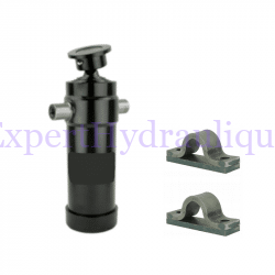 Vérin télescopique avec course de 1432 avec fixation de montage.
