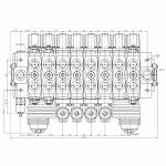 Côtes distribtueur 90L 8 fonctions type pelle retro