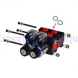 Kit 2 sélecteurs empilés hydraulique 60 l/mn 12 volts 1/2 BSP.