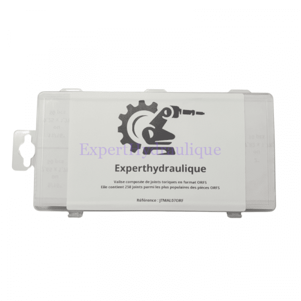 Mallette de joints torique au format ORFS vue de haut.