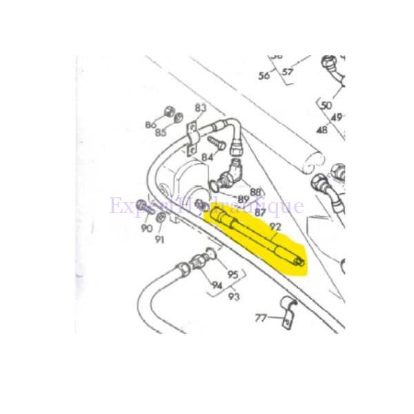 Arbre transmission 14 dents Tractopelle Massey MF 50 B 1456340M93